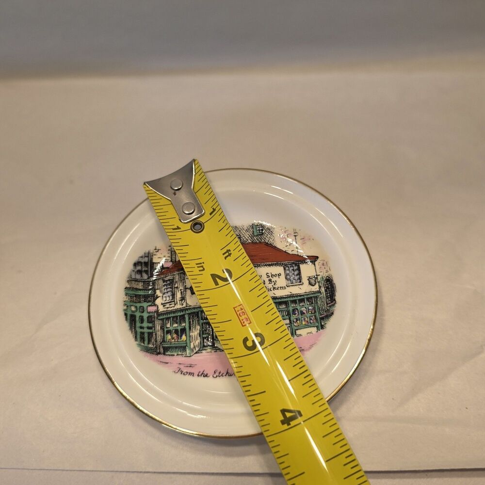 Vintage Bone China Saucer Purchased At Dickens Old Curiosity Shop London - Picture 5 of 6